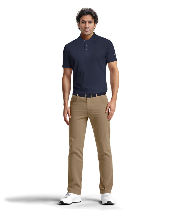 Solid Cooling Texture Polo (Peacoat) 
