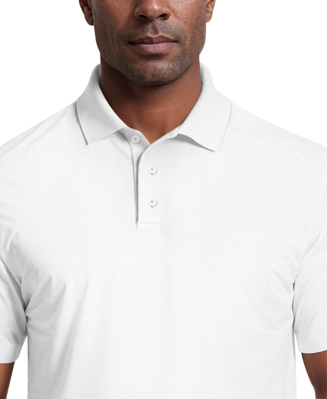 Solid Cooling Texture Polo (Bright White) 