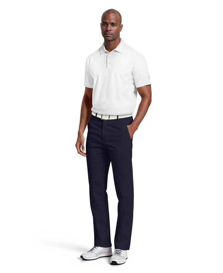 Solid Cooling Texture Polo (Bright White) 