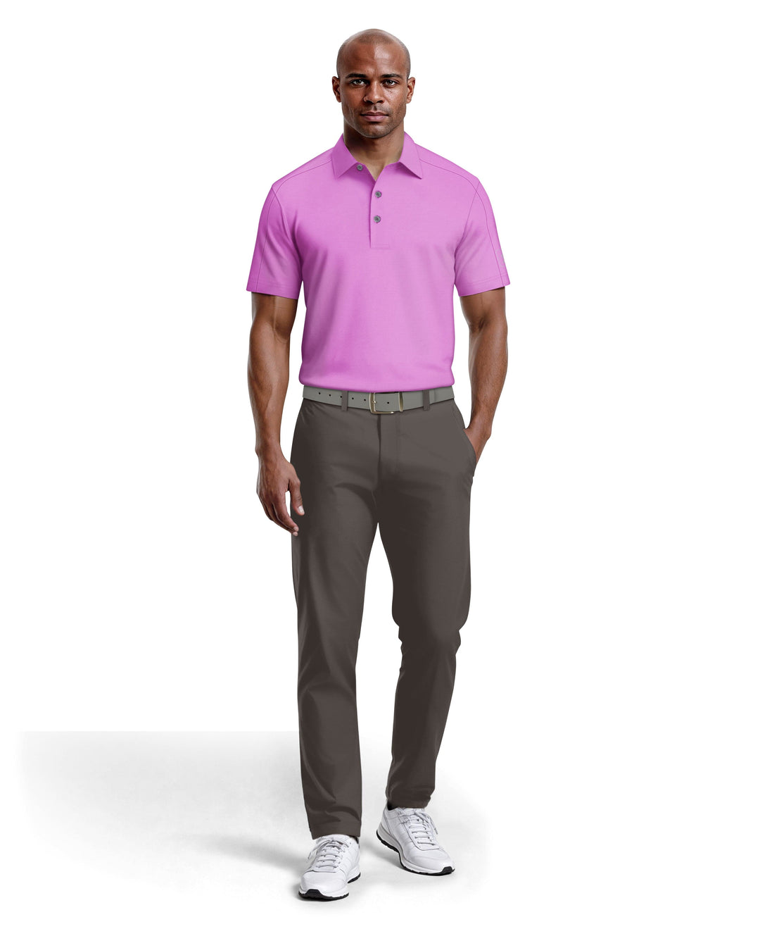 Solid Cooling Texture Polo (Iris Orchid) 