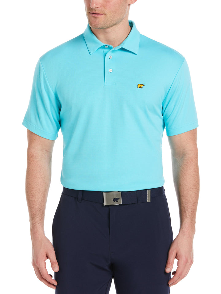 Men's Solid Textured Golf Polo