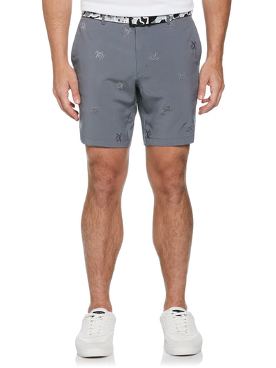 Men's Space Dye Embriodered Golf Shorts