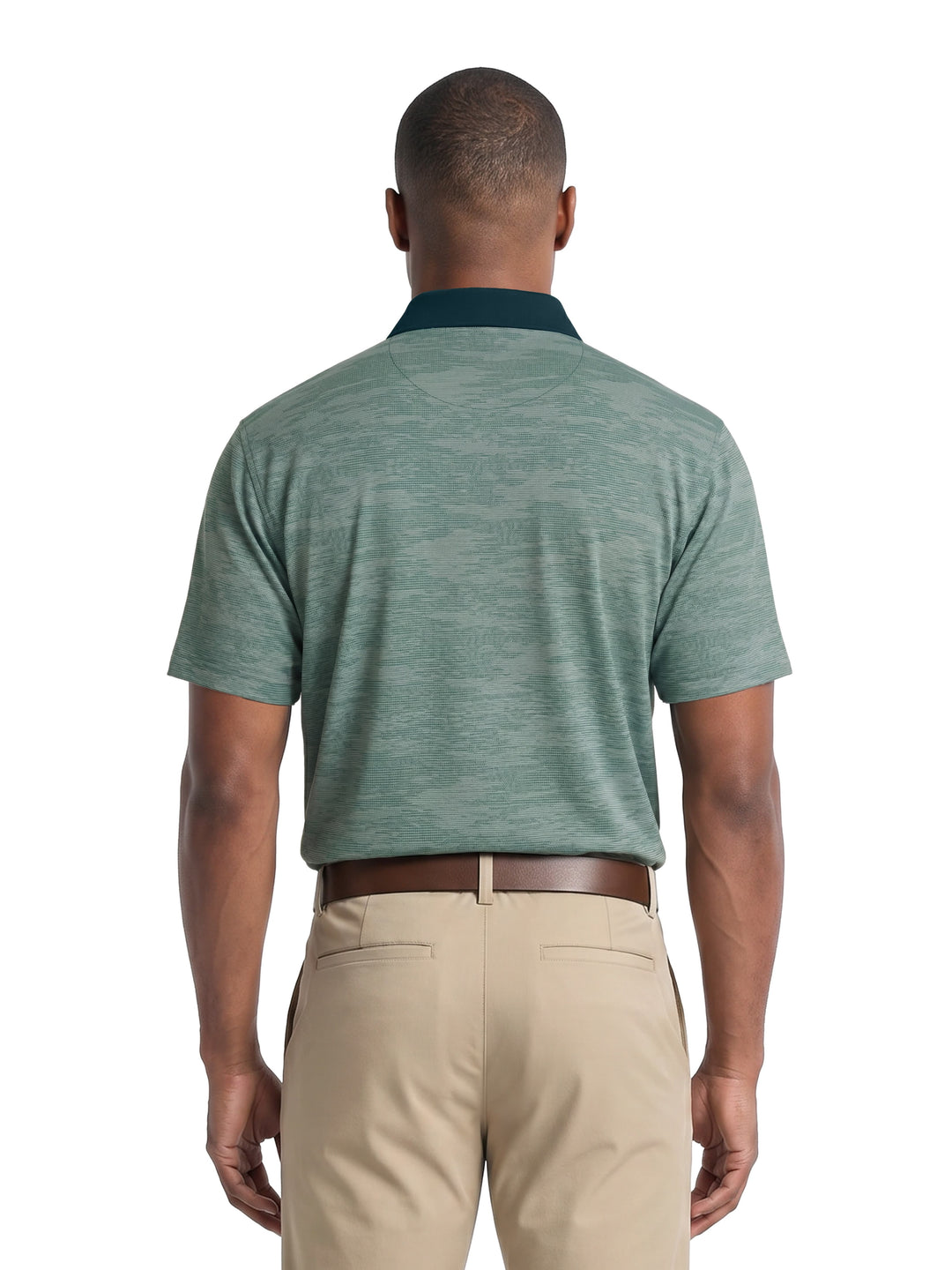 Men's Stitched Camo Printed Polo