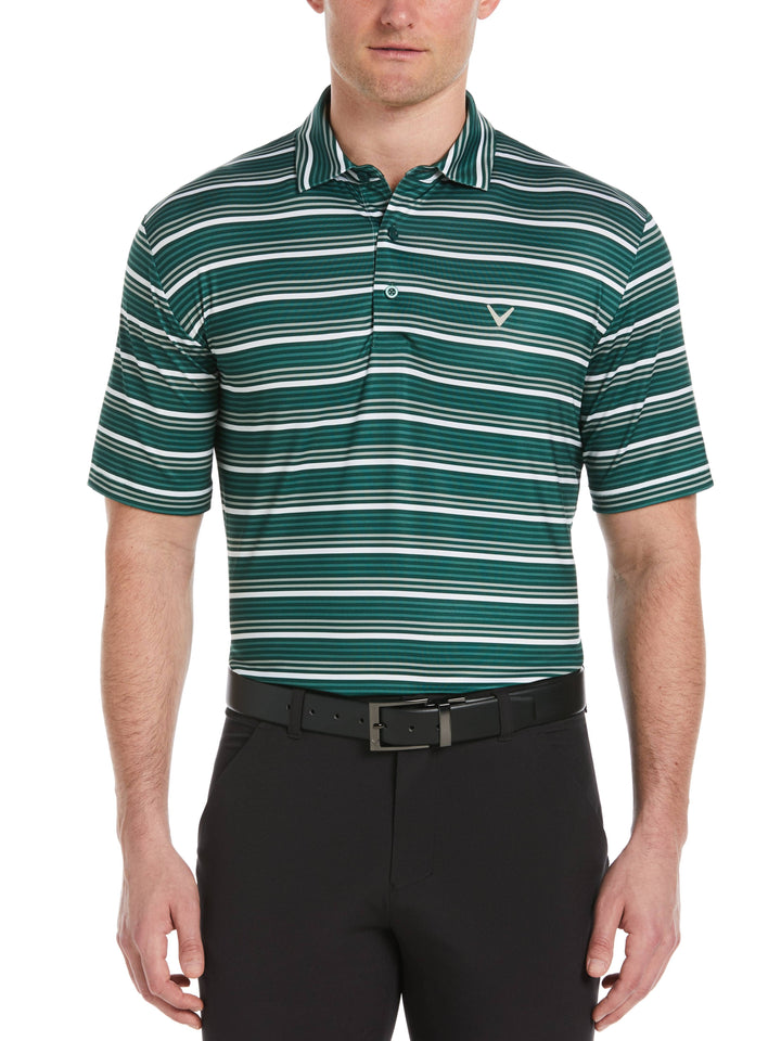 Stripe Golf Polo (Trekking Green) 