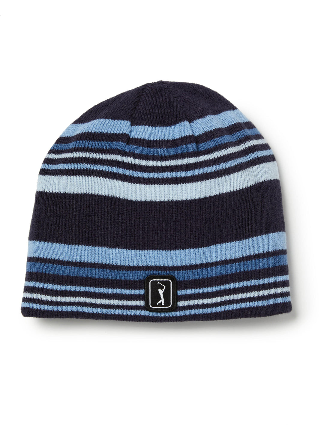 Striped Reversible Golf Beanie (Black Iris) 