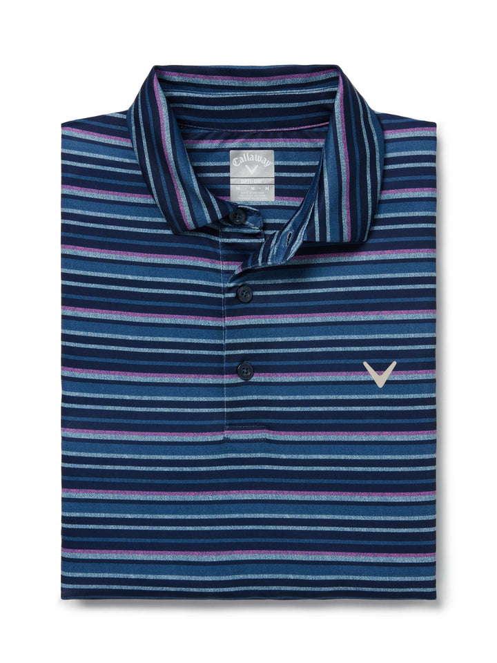 Sun-Worn Stripe Golf Polo (Peacoat) 