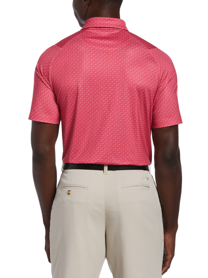 Men's Swing Tech Allover Chevron Golf Polo Shirt (Lilac Rose) 
