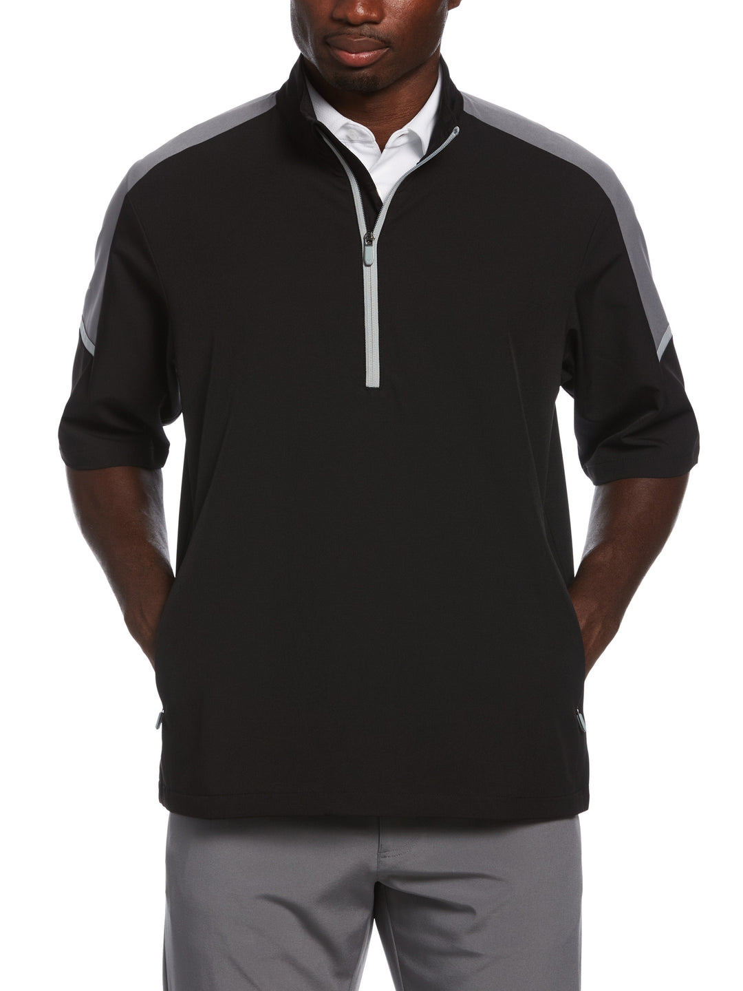 Men's Swing Tech™ Blocked Quarter Zip Golf Windbreaker
