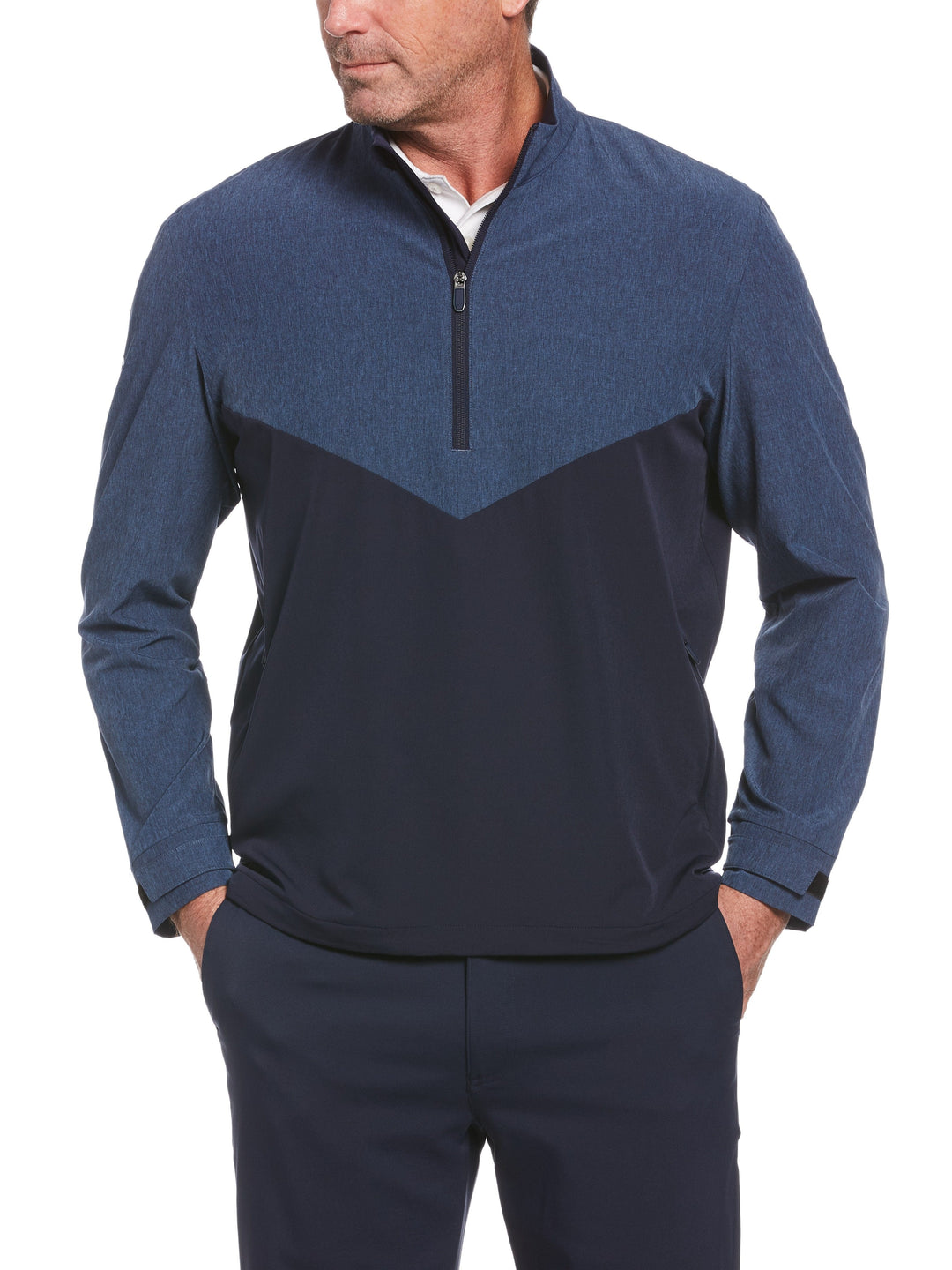 Men's Swing Tech™ Blocked Quarter Zip Golf Windbreaker