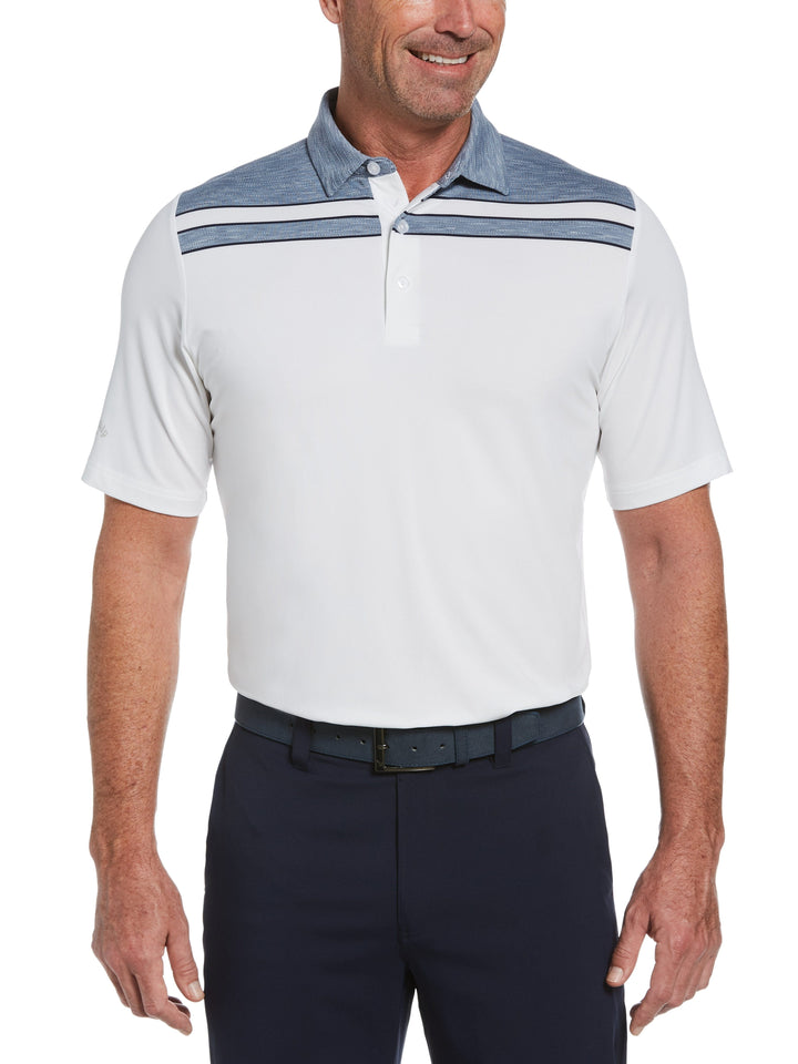 Men's Swing Tech™ Engineered Chevron Print Jacquard Golf Polo