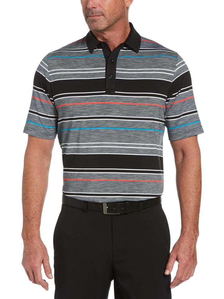 Men's Swing Tech™ Marled Texture Stripe Golf Polo