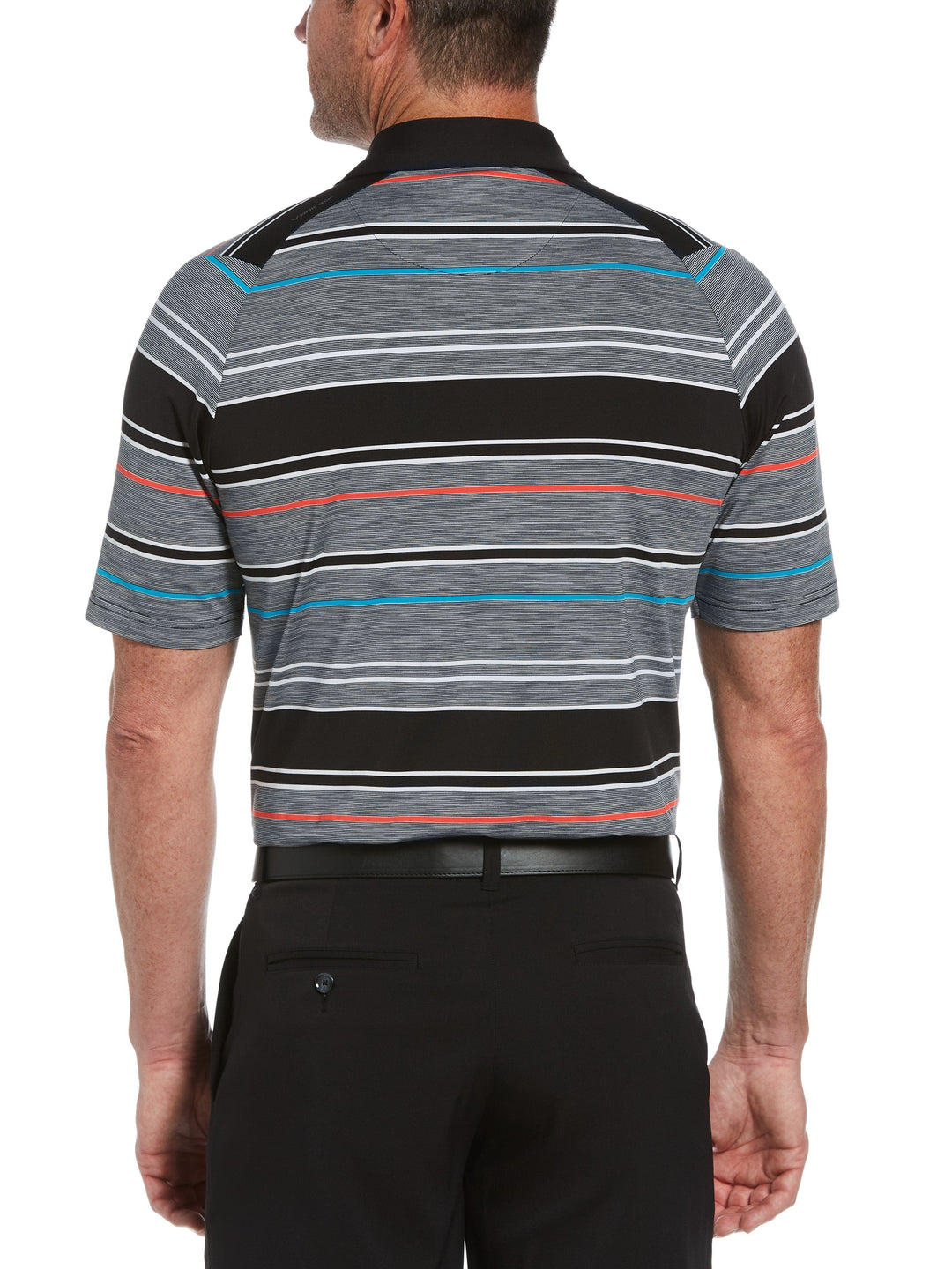 Men's Swing Tech™ Marled Texture Stripe Golf Polo