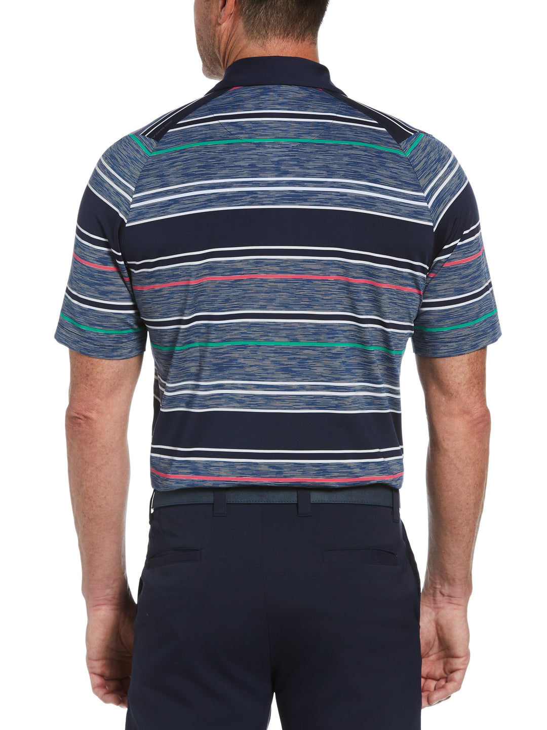 Men's Swing Tech™ Marled Texture Stripe Golf Polo