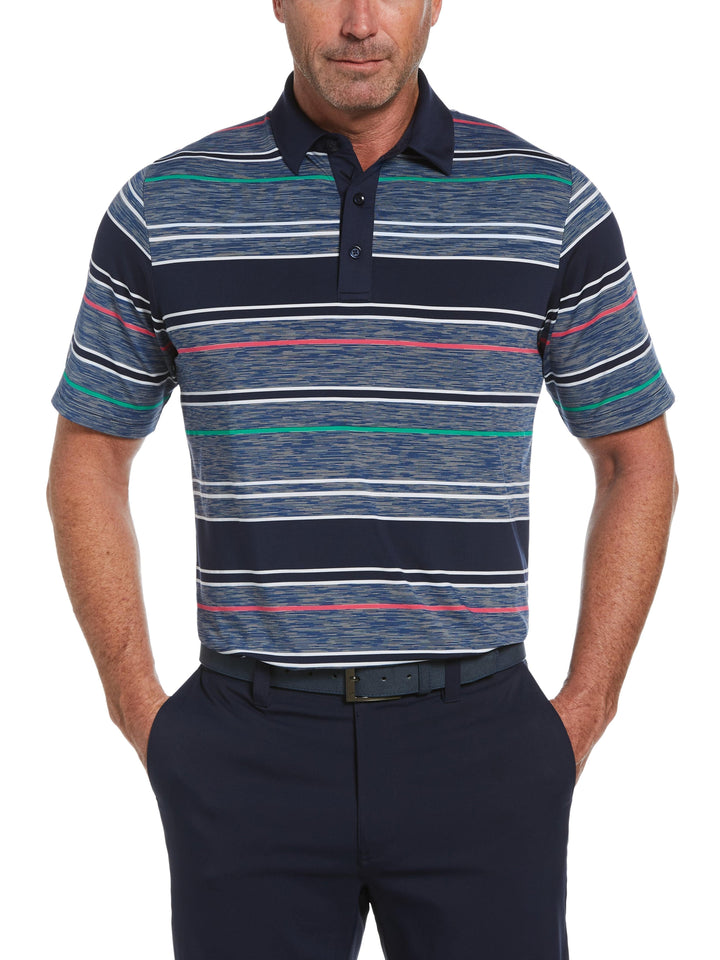 Men's Swing Tech™ Marled Texture Stripe Golf Polo