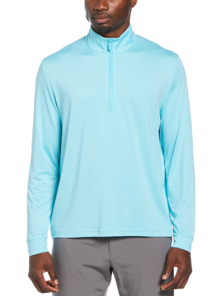 Swing Tech™ 1/4 Zip Sun Protection Golf Pullover (Santorini Blue) 