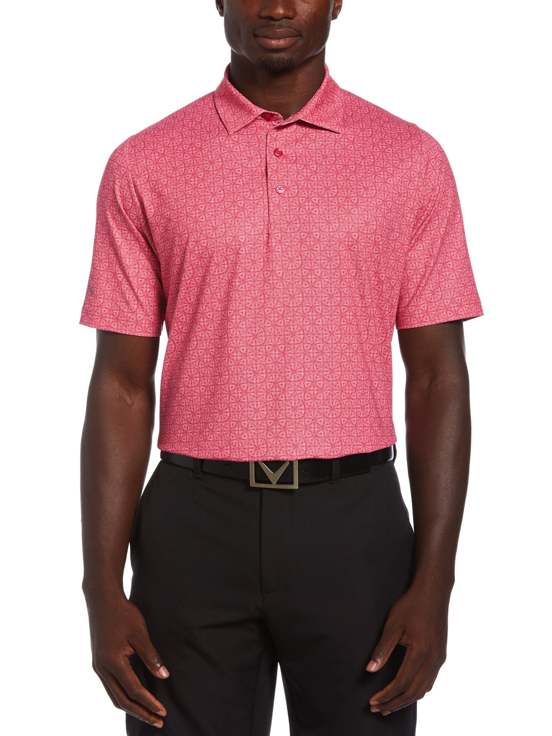 Men's Swing Tech™ Stitched Chevron Geo Print Golf Polo