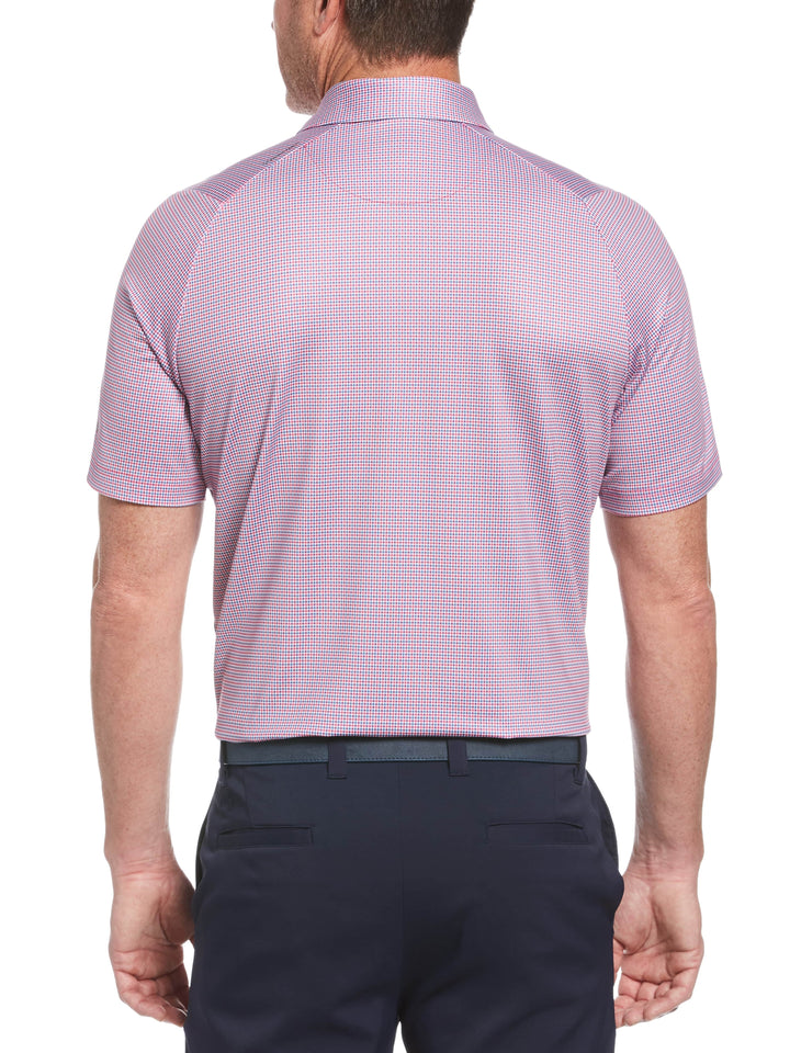 Mens Tattersall Printed Polo (Lilac Rose) 