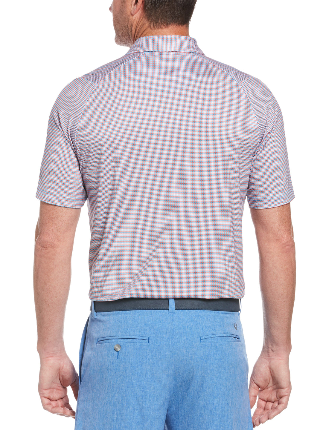 Mens Tattersall Printed Polo (Hawaiian Ocean) 