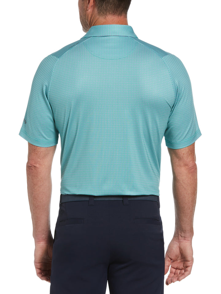 Mens Tattersall Printed Polo (Golf Green) 