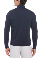 Technical Earl 1/4 Zip Long Sleeve Golf Sweater (Black Iris) 