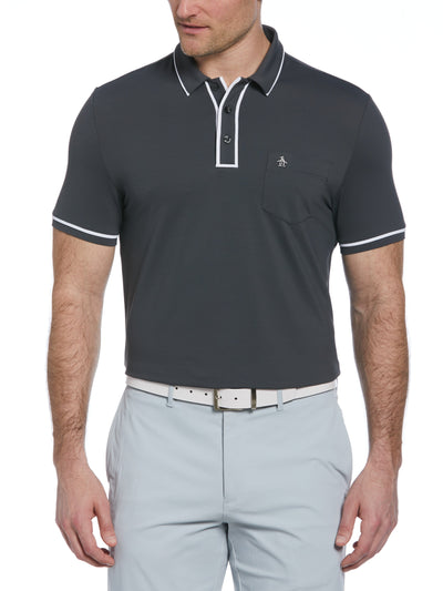 Technical Earl Short Sleeve Golf Polo Shirt (Asphalt) 