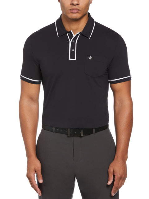 Technical Earl Short Sleeve Golf Polo Shirt (Caviar) 