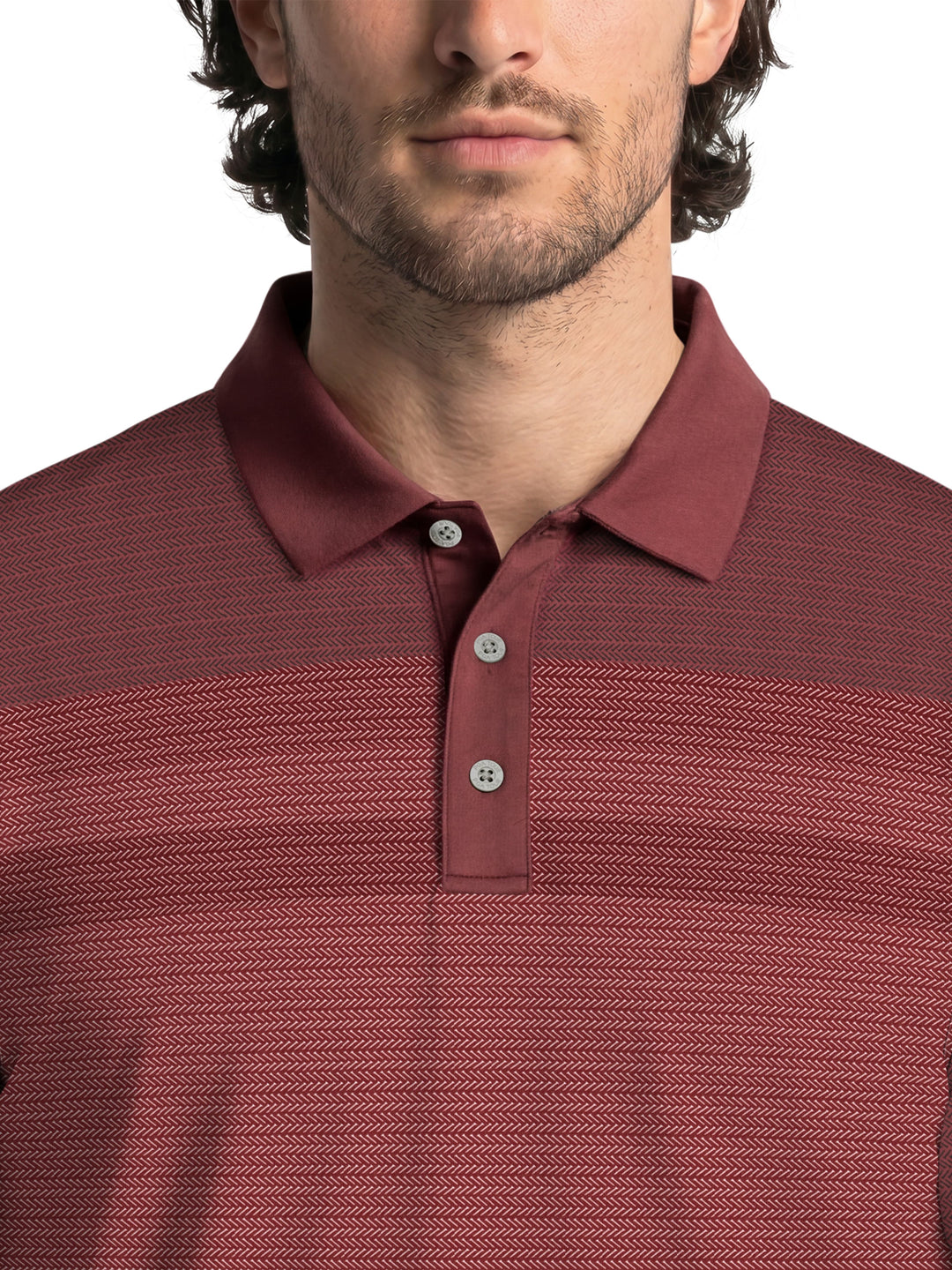Men's Tee Novelty Block Printed Polo