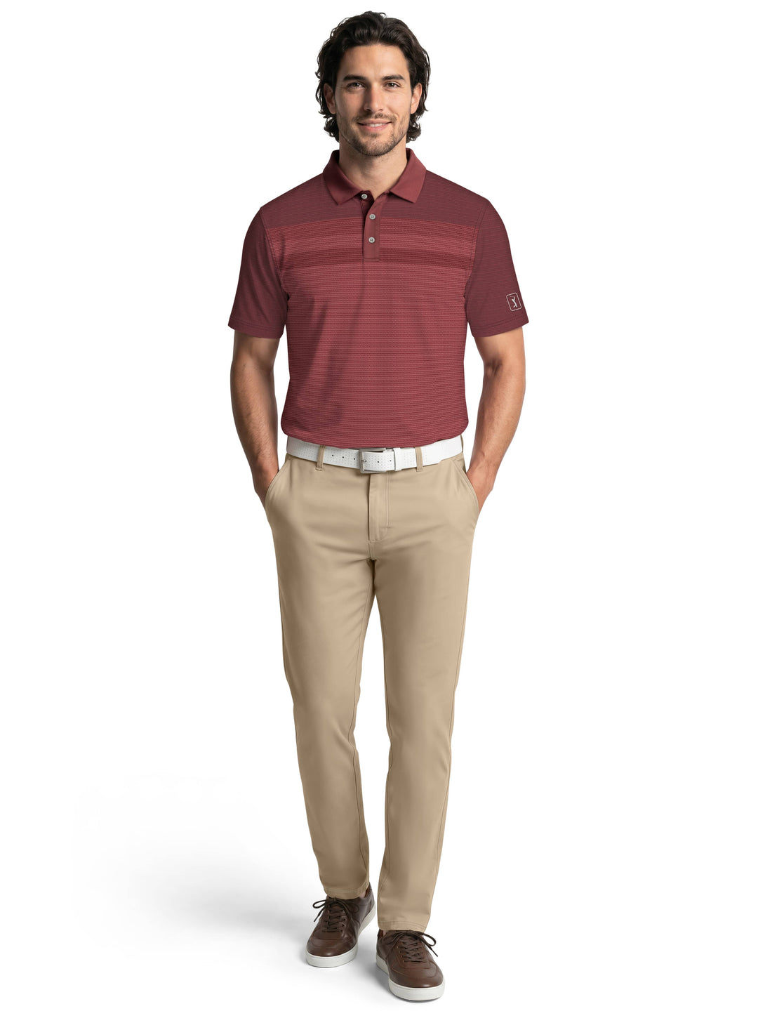 Men's Tee Novelty Block Printed Polo