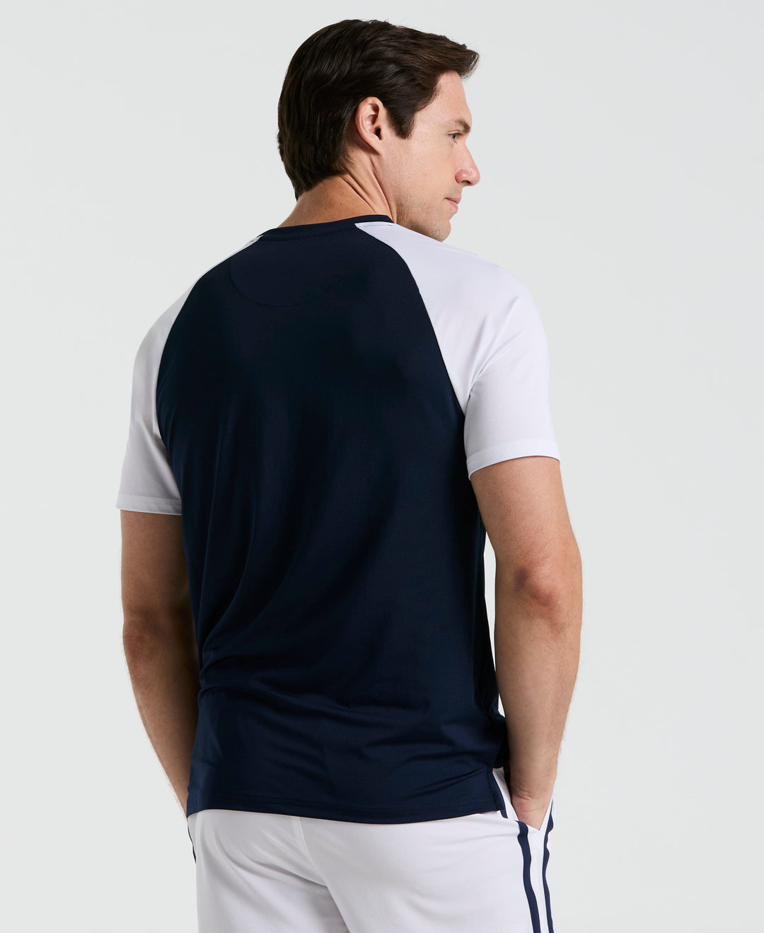 Core Blocked Performance Tennis Tee  (Black Iris) 