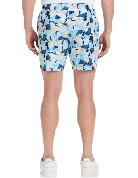 Men's Tennis Print Layered Short