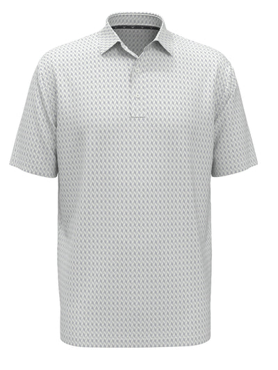 Men's Textured Chevron Geo Polo