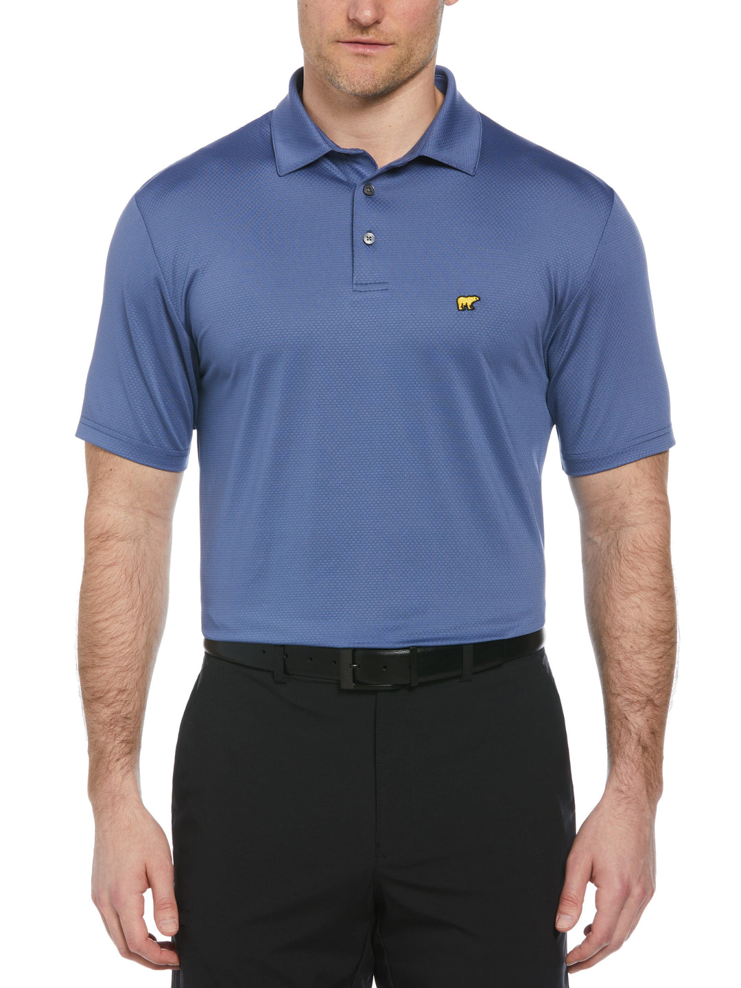Men's Textured Solid Polo