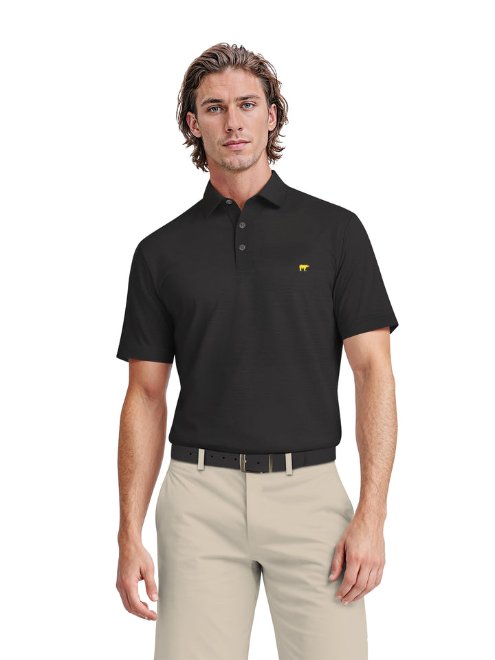 Men's Textured Solid Polo