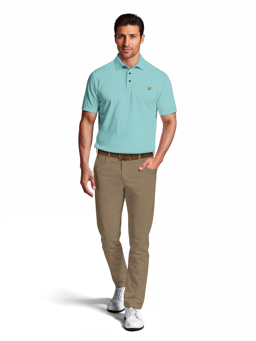 Men's Textured Solid Polo