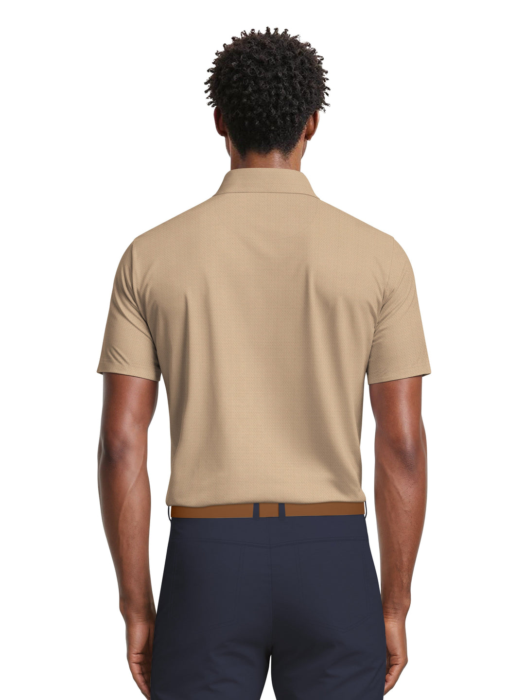 Men's Textured Solid Polo