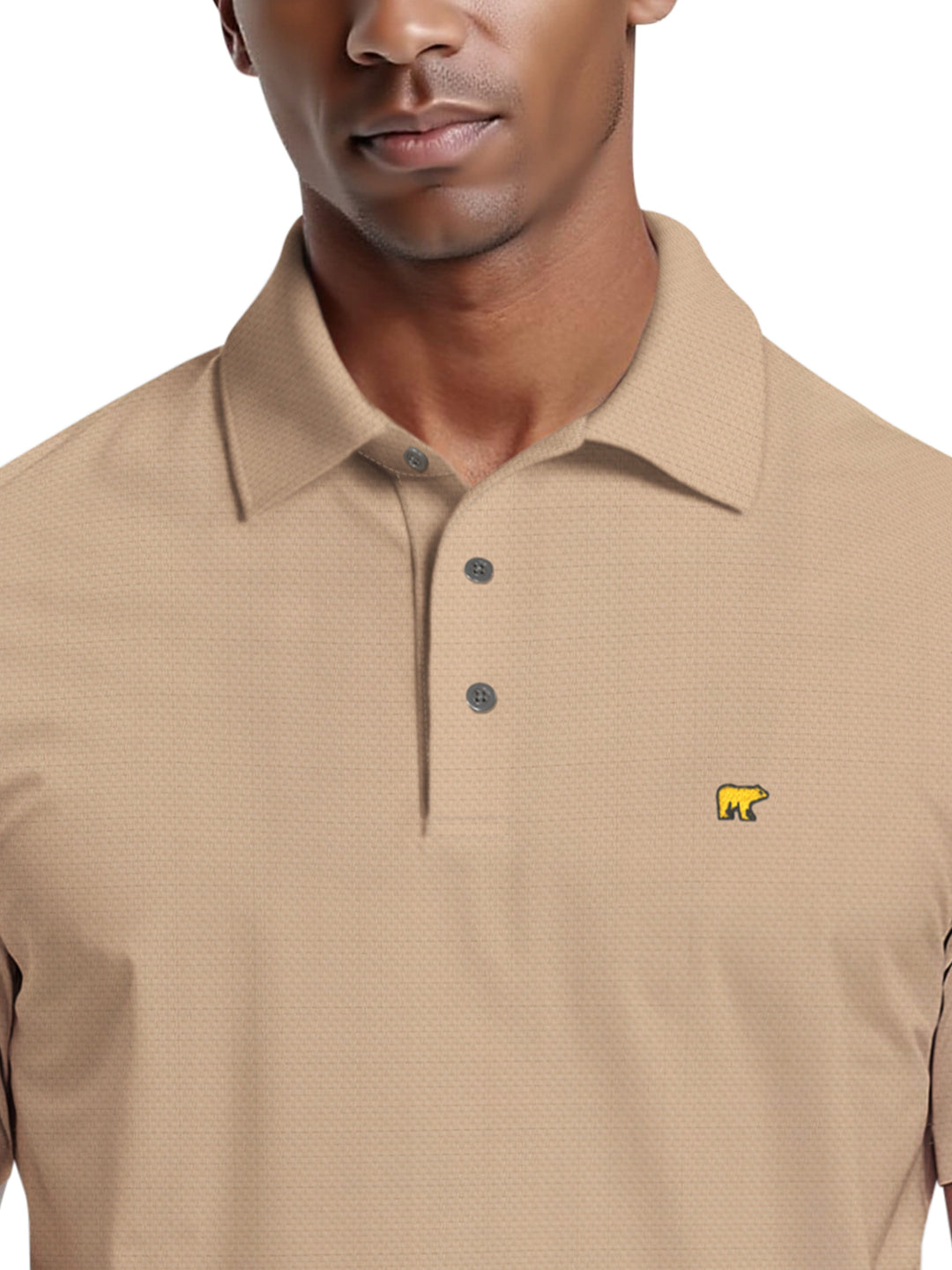 Men's Textured Solid Polo