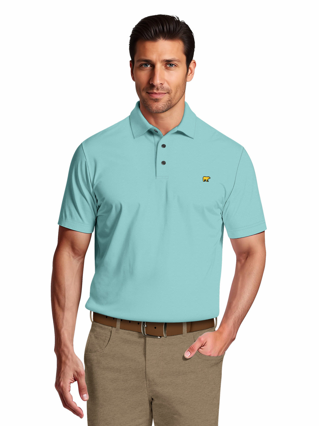Men's Textured Solid Polo