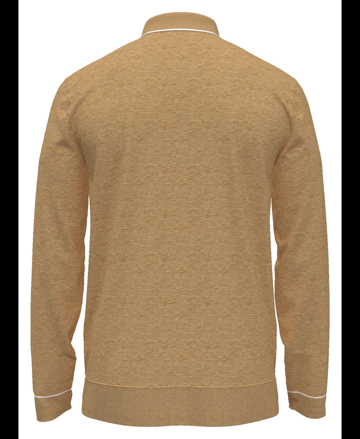 The Earl Merino Wool Blend Golf Sweater (Lt Prairie Sand Htr) 