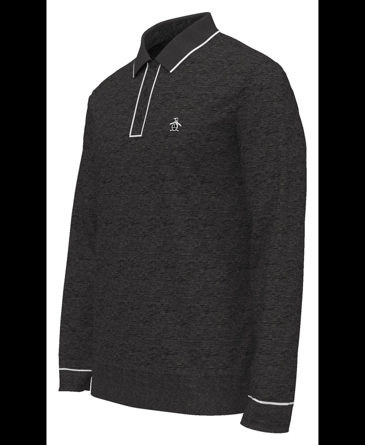 The Earl Merino Wool Blend Golf Sweater (Dark Caviar Heather) 
