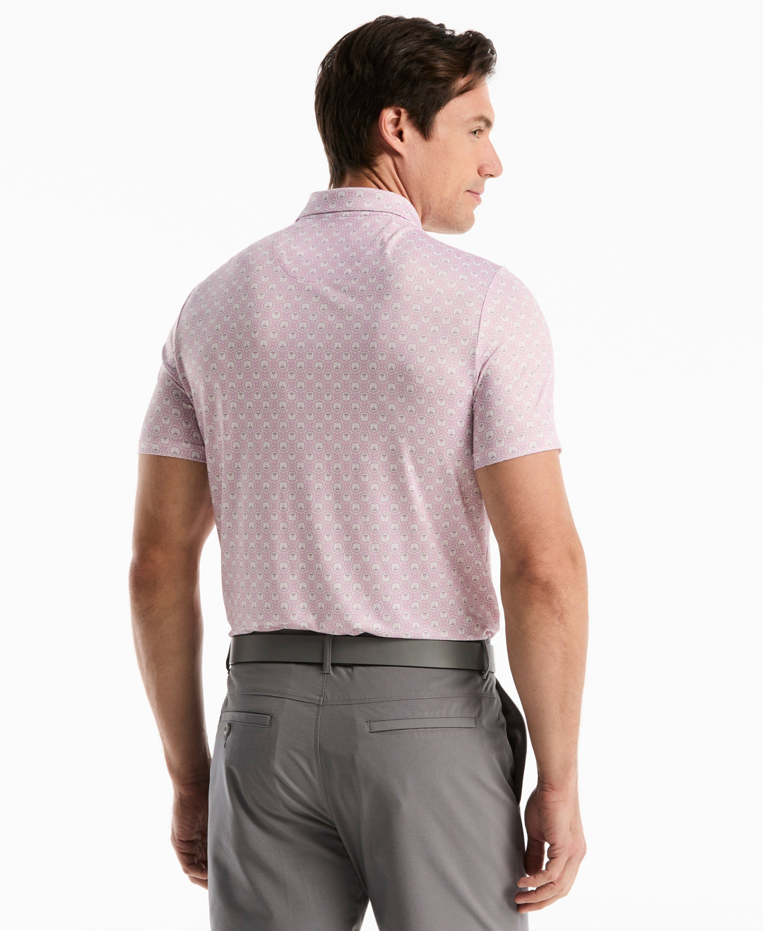 Tiny Geometric Print Polo (Pirouette) 