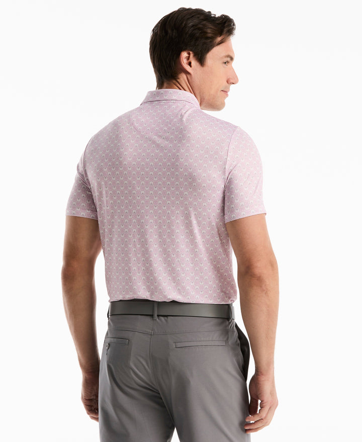 Tiny Geometric Print Polo (Pirouette) 