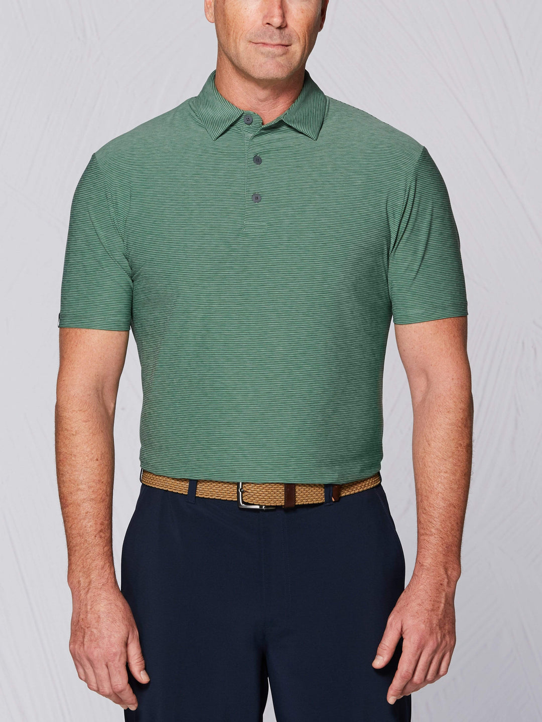 Men's Tour Authentic Heather Striped Polo