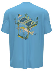 Trademark Paddle Graphic Tennis Tee  (Blue Grotto) 