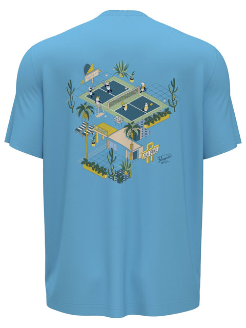 Trademark Paddle Graphic Tennis Tee  (Blue Grotto) 