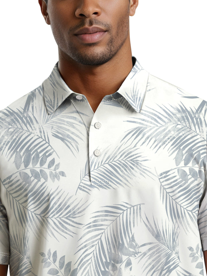 Men's Tropical Leaf Polo