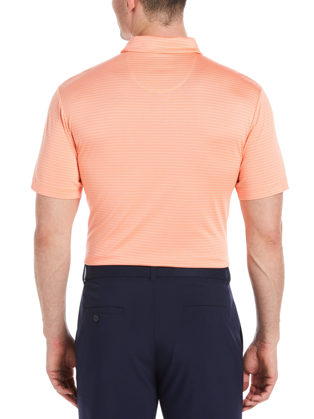 Men's Two Color Stripe Golf Polo