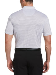 Two Color Stripe Golf Polo (Bright White) 