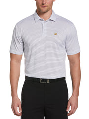 Two Color Stripe Golf Polo (Bright White) 