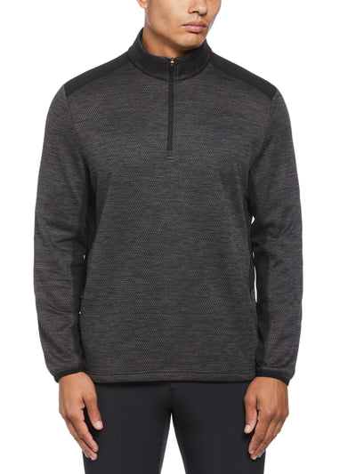 Men's Two Tone Space Dye 1/4 Zip Golf Pullover