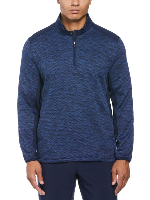 Men's Two Tone Space Dye 1/4 Zip Golf Pullover